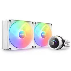 NZXT Kraken 280 RGB 280mm LCD AIO Liquid Cooler White (RL-KR280-W1)