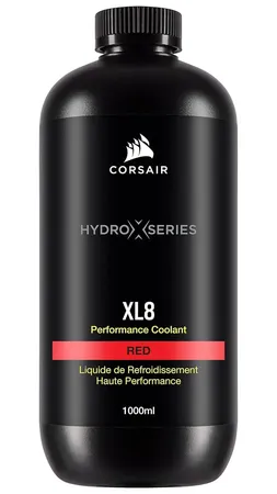 CORSAIR HYDRO X SERIES, XL8, PERFORMANCE COOLANT, 1L, TRANSLUCENT RED