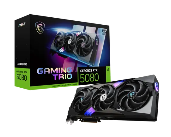 MSI GeForce RTX 5080 Gaming Trio 16GB NVIDIA Graphic Card