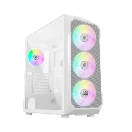 ANT ESPORTS ICE-410 TG Mesh ARGB EATX Mid Tower Cabinet (White)
