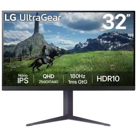 LG 32GS85Q-B 32 Inch QHD (2560×1440) Nano IPS Ultragear Gaming Monitor (Black)