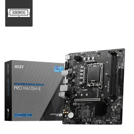 MSI Pro H610M-E mATX Intel LGA 1700 Motherboard Supports Intel 12th , 13th & 14th Gen Processors