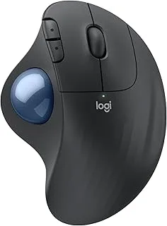 Logitech Ergo M575 Wireless Trackball Mouse - Easy Thumb Control, Precision and Smooth Tracking, Ergonomic Comfort Design, for Windows, PC and Mac with Bluetooth and USB Capabilities, Black, Medium