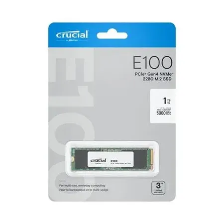 Crucial E100 1TB Gen4 M.2 NVMe Internal SSD (CT1000E100SSD8)