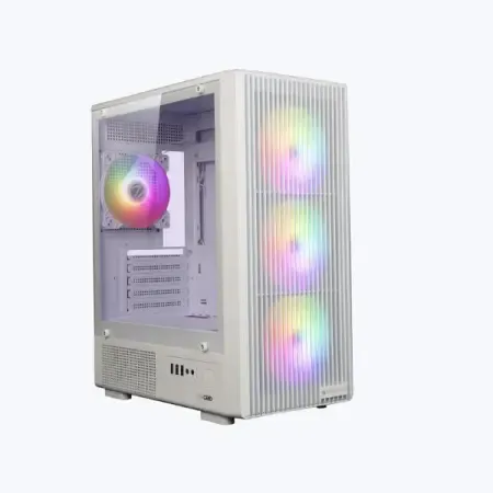ZEBRONICS Zeb Aegis mATX Cabinet (White)