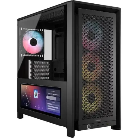Corsair 4000D LCD RS ARGB Premium Mid-Tower PC Case – Black