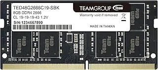TEAMGROUP Elite DDR4 8GB Single 2666MHz (PC4-21300) CL19 SODIMM 260-Pin Laptop Notebook Memory - TED48G2666C19-S01