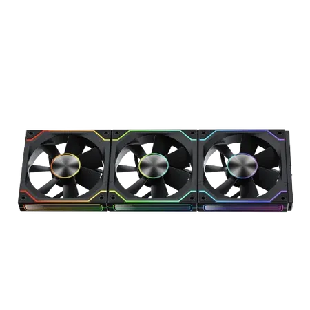 Ant Esports ShiftFlow 3-In-1 120mm ARGB Stackable Fan Kit with Forward/Reverse, Speed Control Switch and Wire Free Daisy Chain - Black