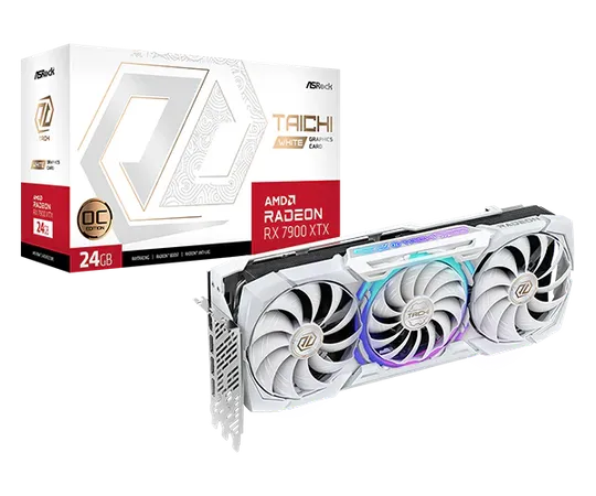 ASROCK RX 7900 XTX TAICHI WHITE OC 24GB GRAPHICS CARD