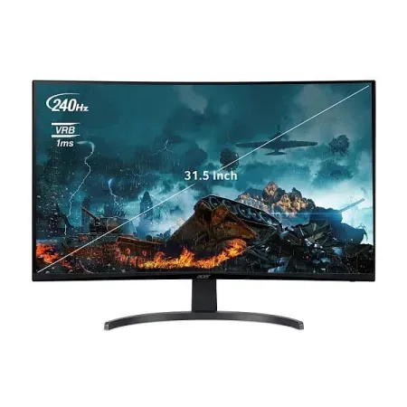 Acer NITRO 80.01 cm (31.5 inch) Curved Full HD LED Backlit VA Panel with 1500R Curvature, Stereo Speakers, 2X HDMI & DP Ports, Eye Care Gaming Monitor (ED320Q) (AMD Free Sync, Response Time: 1 ms, 240 Hz Refresh Rate)