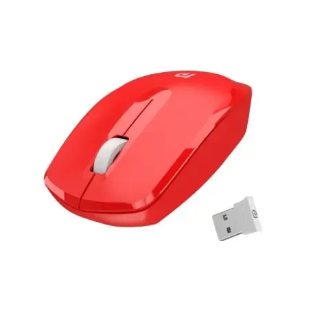 Portronics Toad 25 Wireless Mouse, 2.4 GHz with USB Nano Dongle, 1200 DPI Optical Tracking, Ambidextrous for PC, MacBook, Laptop (Red)