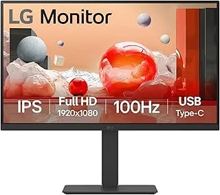 LG 27BA650 IPS Full HD (1920 x 1080) Monitor, 27", 100Hz, DP, HDMI, USB-C with PD65W, Height/Tilt/Swivel/Pivot Stand, Built-in Power and Speaker, Anti-Glare, Daisy Chain, Energy Star, TCO, Black