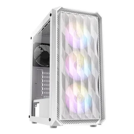 Antec NX292 Mid Tower Gaming Cabinet White with 3 x 120MM RGB and 1 x 120MM Regular Pre-Installed Fans