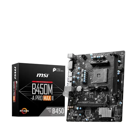MSI B450M-A Pro Max DDR4 AMD AM4 MATX PCI-E 2.0 Gaming Motherboard