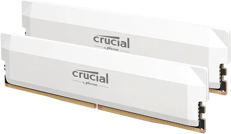 CRUCIAL PRO OC 64GB (2X32GB) DDR5-6400 UDIMM CL40 WHITE CP2K32G64C40U5W