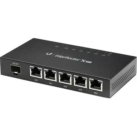 Ubiquiti ER-X-SFP EdgeRouter X Gigabit Router 5 RJ45 Ports 1 SFP Port Passive PoE Support