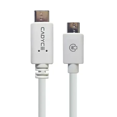 Cadyce CA-CMICRO USB-C to Micro USB 2.0 Male 1M Sync & Charge Cable – White