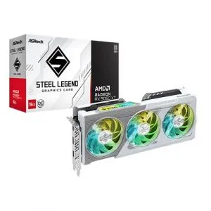 ASRock AMD Radeon RX 9060 XT Steel Legend OC 16GB GDDR6 Graphics Card (RX9060XT-SL-16GO)