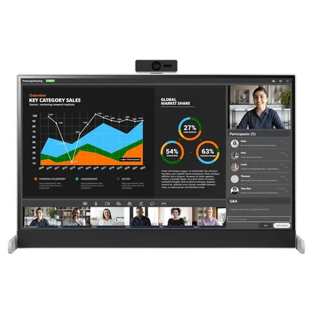 LG LIBERO MONITOR 27 INCH QHD WITH DETACHABLE FULL HD WEBCAM, BUILT-IN SPEAKERS AND USB C CONNECTIVITY WITH 65W POWER DELIVERY (27BQ70QC)