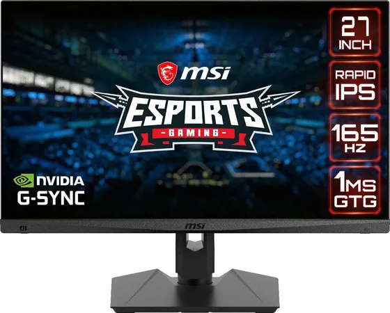 MSI OPTIX 27 INCH MAG274QRF WQHD IPS 165HZ G-SYNC ESPORTS GAMING MONITOR WITH TYPE-C