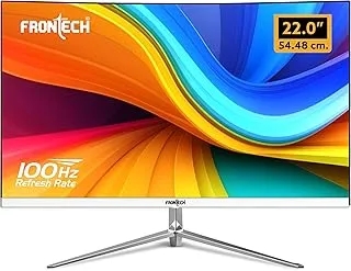 FRONTECH 22-inch (55.88cm), LED, FHD 1920x1080,100Hz, White, 3500R Curved, Bezel Less Design, HDMI & VGA Ports Monitor (MON-0079C)