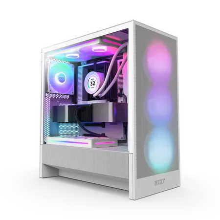 NZXT H5 FLOW MID-TOWER ATX CABINET WHITE