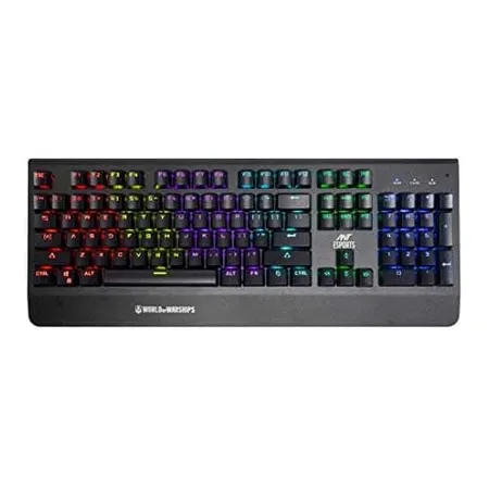 ANT ESPORTS MK3400 V2 W Pro World of warship Edition Full Size RGB Wired Mechanical Gaming Keyboard (Black) (Blue Switch) (Clicky Switch) (MK3400-V2-W- pro)