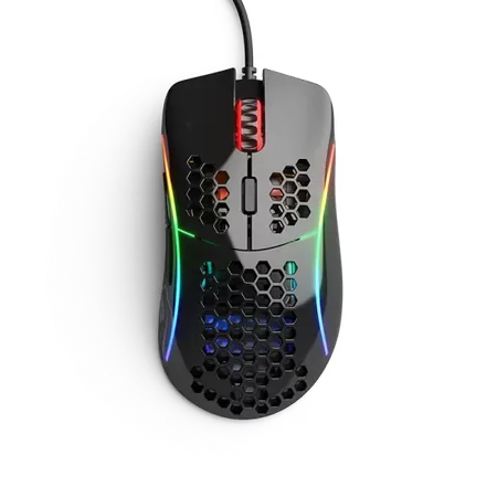 GLORIOUS Model D Wired Ergonomic Gaming Mouse ( GLO-MS-DW-MB ) ( 12000DPI / 6 Macro Buttons ) ( Glossy Black )