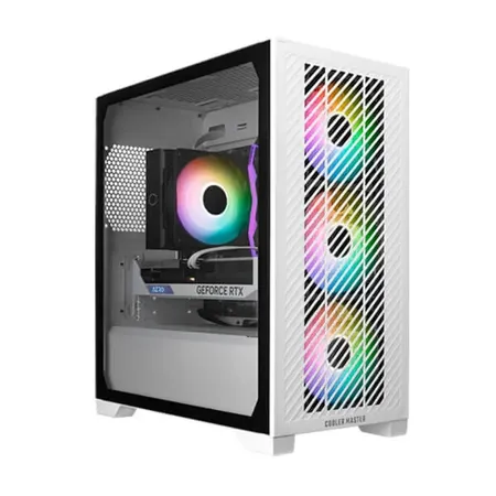 Cooler Master Elite 301 ARGB (M-ATX) Mini Tower Cabinet (White)