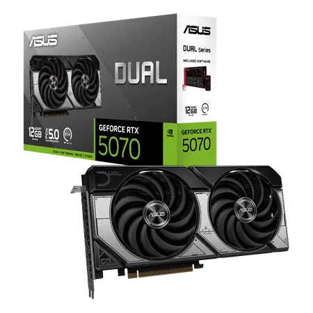 ASUS Dual RTX 5070 12GB GDDR7 OC Edition Graphics Card (DUAL-RTX5070-O12G)