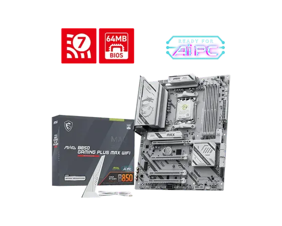 MSI MAG B850 Gaming Plus Max WiFi7 ATX Motherboard