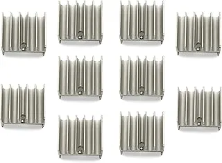 Electronic Spices Aluminium Heat sink Radiating Specially For IC'S Cooling 16 X 13 X 12 WITH BIG FINS Silver Tone Pack of 10