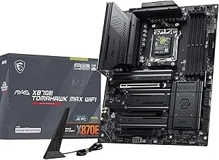 MSI MAG X870E Tomahawk MAX WiFi Motherboard, ATX - Supports AMD Ryzen 9000/8000 / 7000 Processors, AM5 - DDR5 Memory Boost (up to 8400+ MT/s OC), PCIe 5.0 x16, 2X M.2 Gen5, Wi-Fi 7, 5G LAN