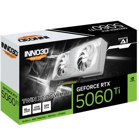 INNO3D GeForce RTX 5060 Ti 16GB TWIN X2 OC WHITE Graphics Card