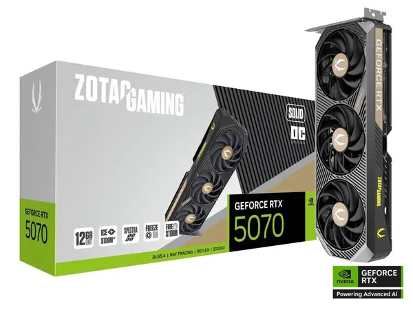 Zotac Gaming RTX 5070 Solid OC 12GB GDDR7 Graphics Card (ZT-B50700J-10P)