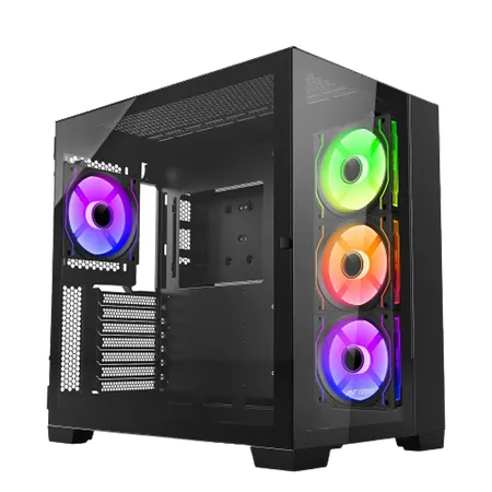 Ant Esports Crystal xl argb atx Mid Tower Cabinet With Tempered Glass Side Panel Black(CRYSTAL-XL-ARGB-BLACK)