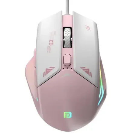 Portronics Vader Wired Gaming Mouse with 6 Buttons, Thumb Support, Adjustable DPI (6400 Max), RGB Light Effects, Ergonomic Design, 1.5 m Long USB Cable for Laptop & PC (Black)