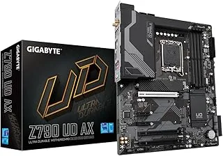GIGABYTE Z790 UD AX Supports Intel® Core™ 14th/ 13th /12th processorsLGA 1700, with Advanced Thermal Design & M.2 Thermal Guard, 2.5GbE LAN & Wi-Fi 6E 802.11ax