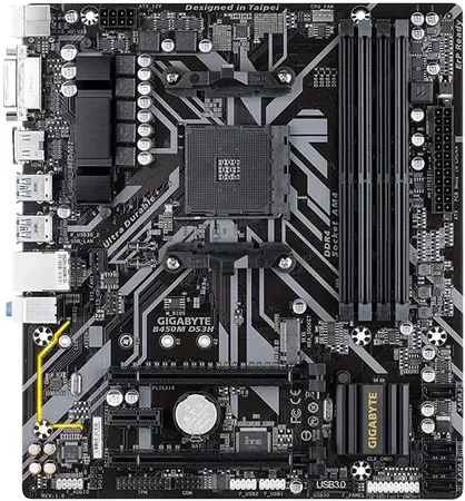GIGABYTE B450M DS3H (AMD Ryzen AM4/M.2/HMDI/DVI/USB 3.1/DDR4/Micro ATX) AM4Socket Micro-ATX AMD B450 Chipset DDR4 Motherboard for Desktop