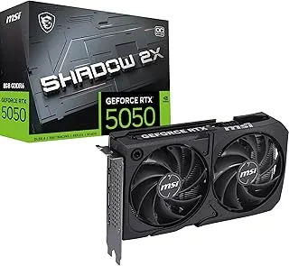 MSI GeForce RTX 5050 8G Ventus 2X OC Graphic Card - NVIDIA GeForce RTX 5050 GPU, 8GB GDDR6 128-bit Memory, 20 Gbps, PCI Express Gen 5 x16 Interface, Upto 2602 MHz, TORX Fan 5.0