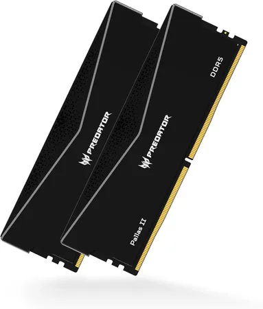 Acer Predator Pallas II 64GB (2x32GB) DDR5 6000MHz CL30 RAM - Silver/White | Intel XMP 3.0 & AMD EXPO | Professional Gaming Desktop Memory Kit