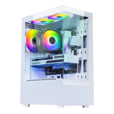 ANT ESPORTS CRYSTAL X2 MID-TOWER ATX CABINET WHITE