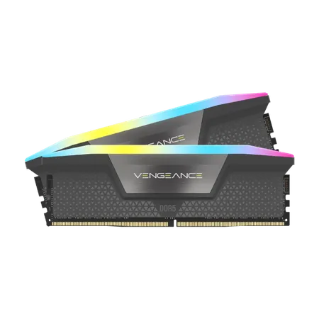Corsair VENGEANCE RGB 64GB (32GB x 2) DDR5 DRAM 6000Mhz CL30 AMD EXPO & Intel XMP Memory (RAM) Grey