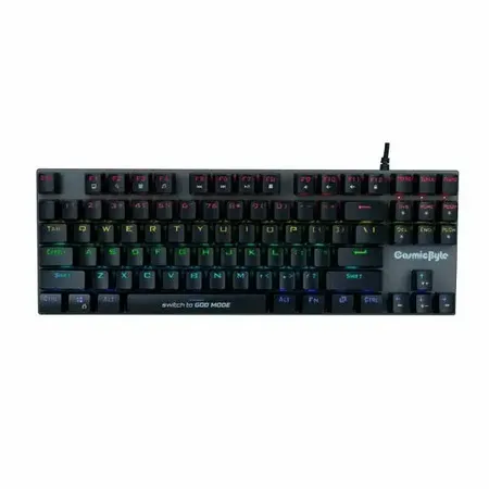 Cosmic Byte CB-GK-37 Firefly Per-Key RGB TKL Mechanical Keyboard with Swappable Outemu Red Switch (White)