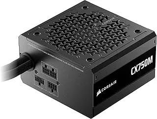 CORSAIR CX-M Series, CX750M ATX 3.1 Cybenetics Bronze Semi-Modular Power Supply — Native 12V-2x6 Cable — ATX 3.1 & PCIe 5.1 — Low Noise — 105C Capacitors — 7-Year Warranty