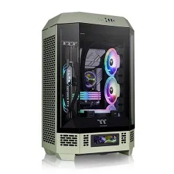 Thermaltake Tower 300 Racing Green Micro ATX Computer Case Vertical Octagonal Design