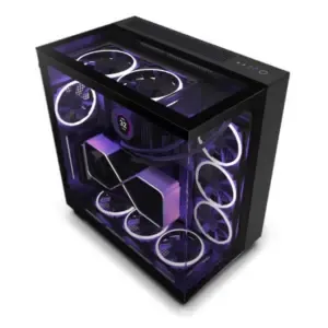 NZXT H9 Elite Premium Dual-Chamber Mid-Tower Airflow Case - Black (CM-H91EB-01)