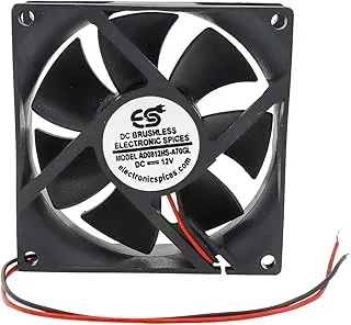 Electronic Spices Small 8025 3 Inch (80x80x25mm) Brushless 12v Dc Exhaust Cooling Fan Single Piece