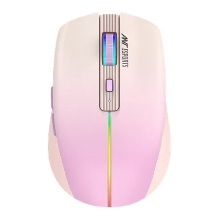 ANT ESPORTS GM400W RGB WIRELESS GAMING MOUSE - LIGHT PINK, ROSE