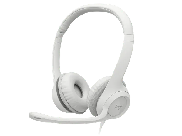 LOGITECH USB HEADSET H390 - OFF WHITE